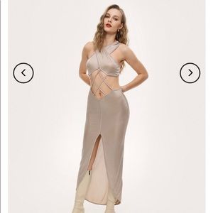 Captivating gold goddess dress- brand new